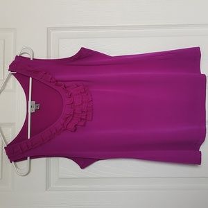Worthington magenta sleeveless dress top size M